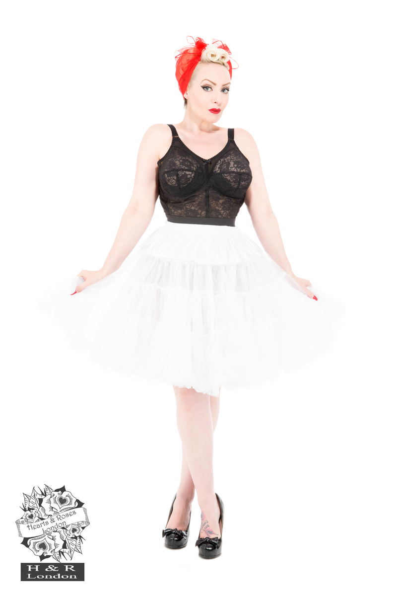 White Organza Net Mesh Tulle 25 inches Petticoat